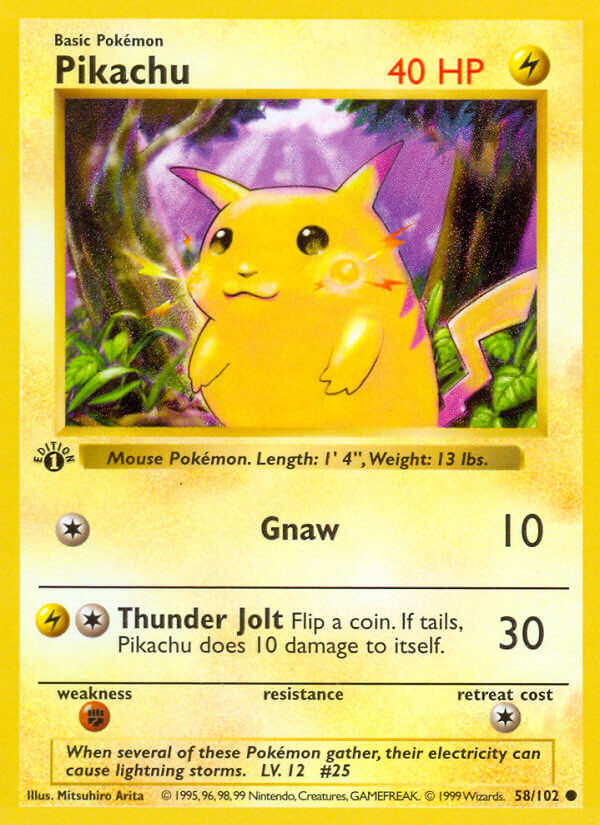 Pikachu Base Set card